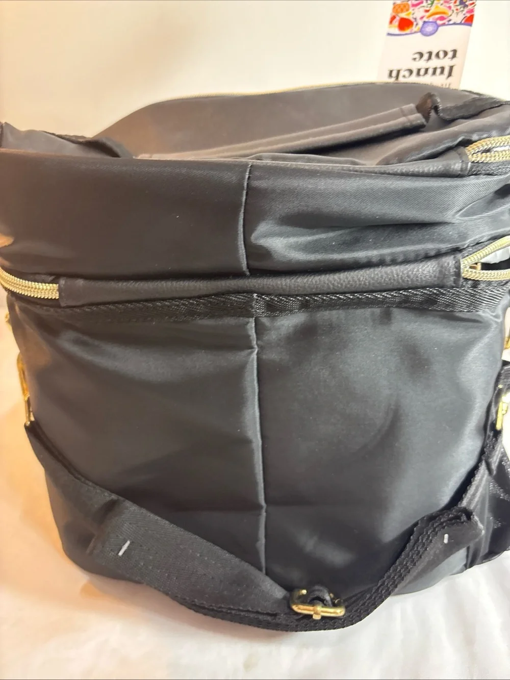 Fit & Fresh Black Lunch Tote Backpack.  New!!